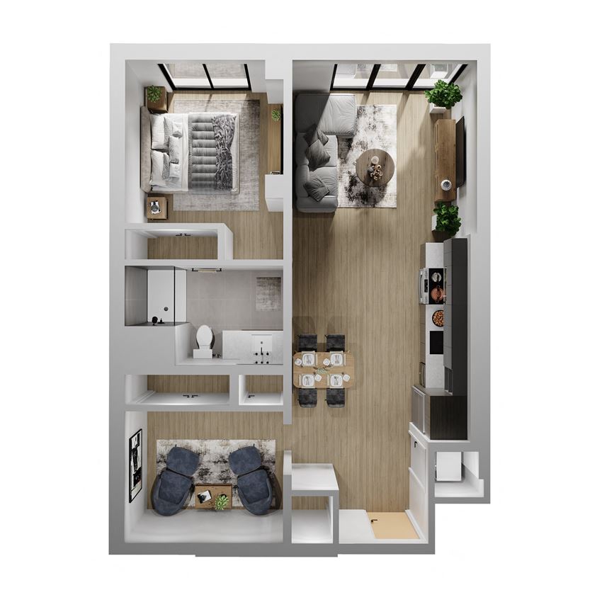 1 Bedroom plus Den A